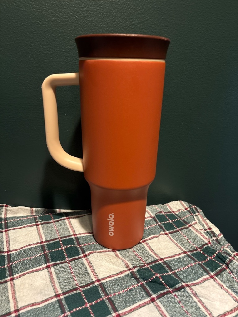 Owala 40oz Rare Color Drop  Rust Orange Travel Mug with Cream Handle